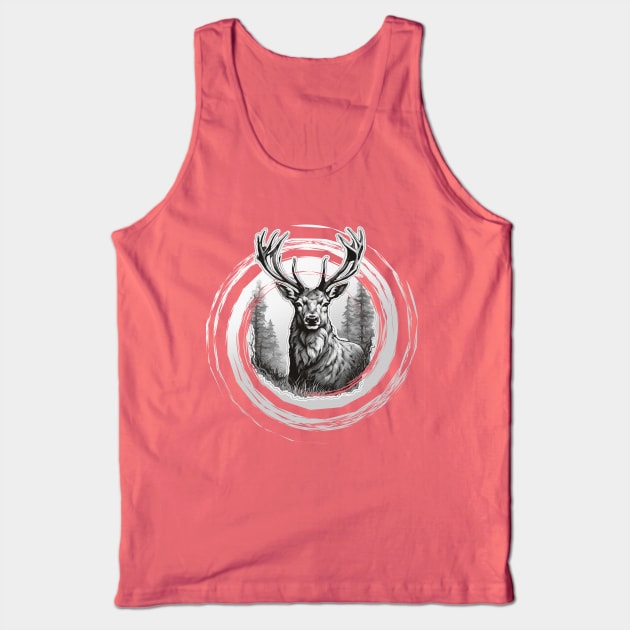 Stag Swirl Tank Top by Vixen Games